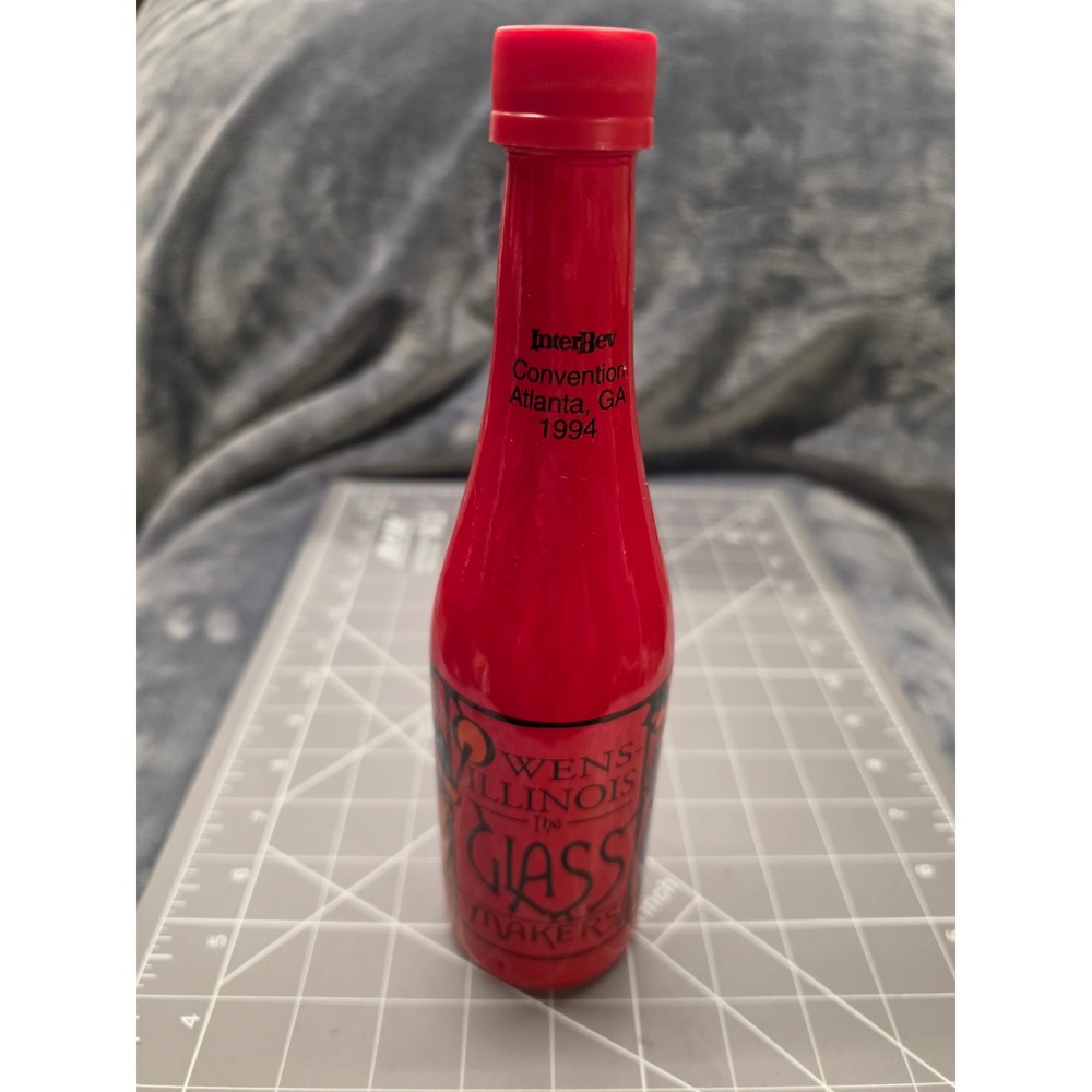 1994 Owens-Illinois InterBev Atlanta Glass Makers Red Commemorative Bottle